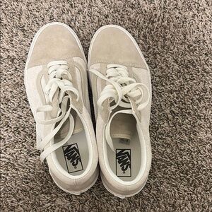 Vans Cream Sneakers Classic Low-Top Design
